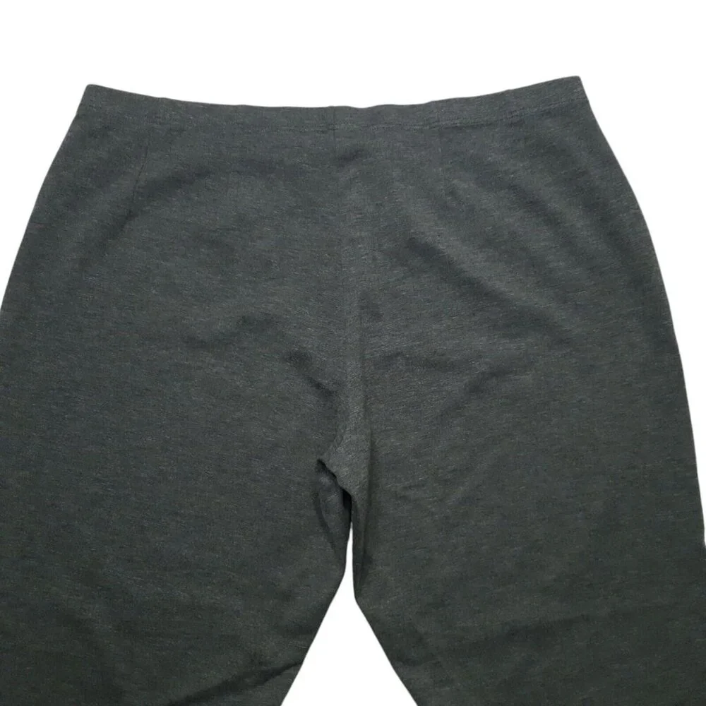 Dialogue Trouser Pants Womens Plus 2X Gray Elastic Waist Stretch Heather - Picture 10 of 12